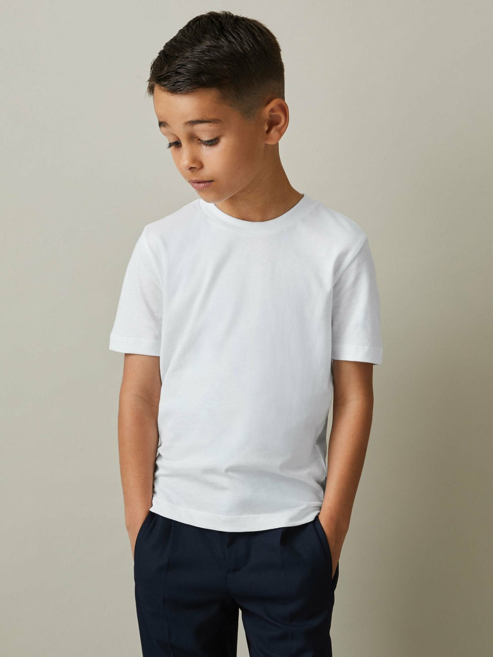 9-13 yrs Three Pack Of Crew Neck T-Shirts White | Children