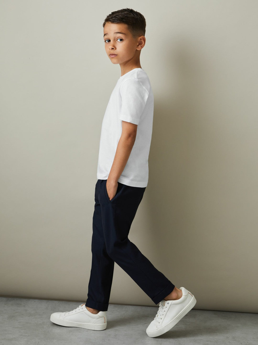 3-9 yrs Three Pack Of Crew Neck T-Shirts White | Children