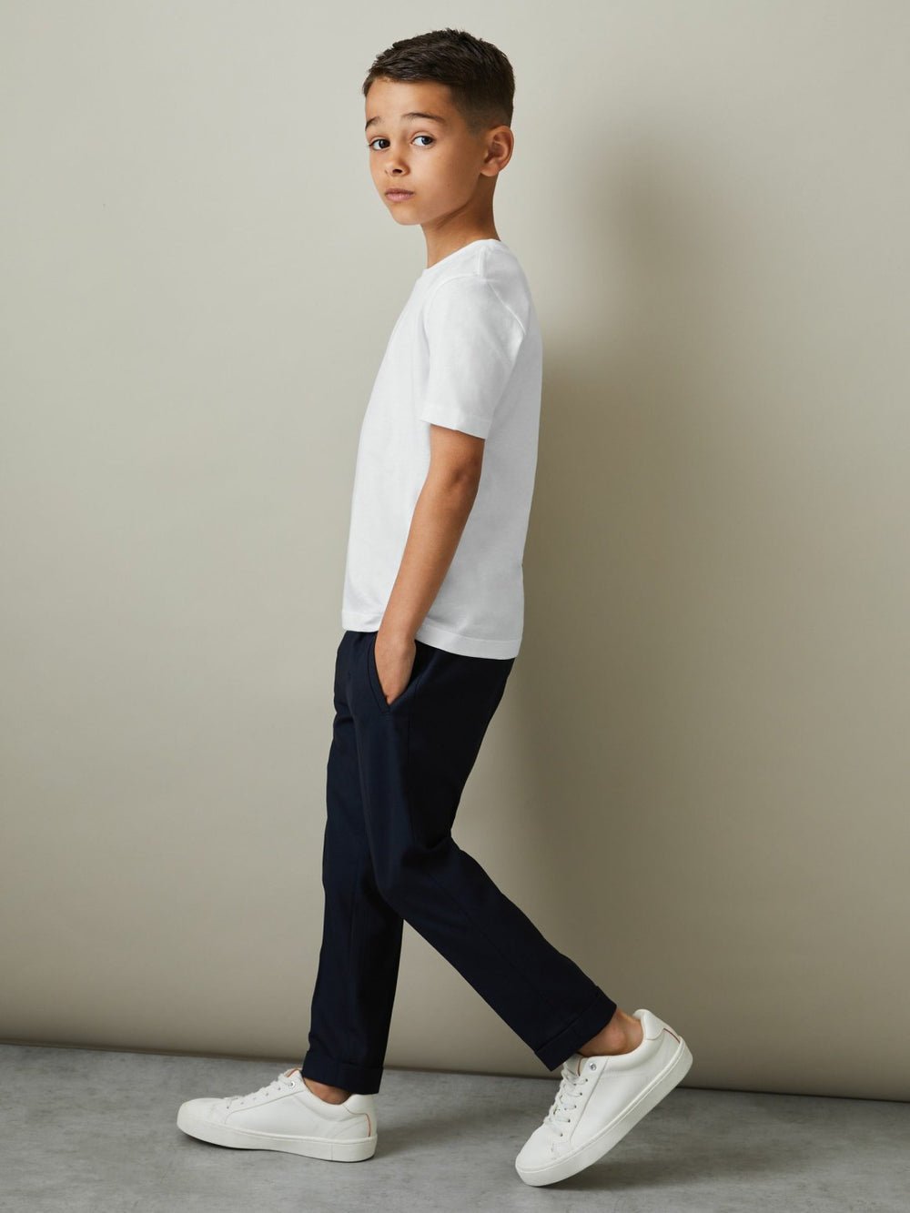 3-9 yrs Three Pack Of Crew Neck T-Shirts White | Children