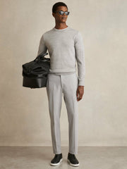 Slim-Fit Drawstring Trousers Grey | Mens
