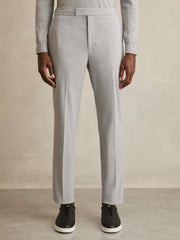 Slim-Fit Drawstring Trousers Grey | Mens