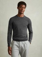 Pack of Two Merino Wool Jumpers Derby Grey Marl | Mens