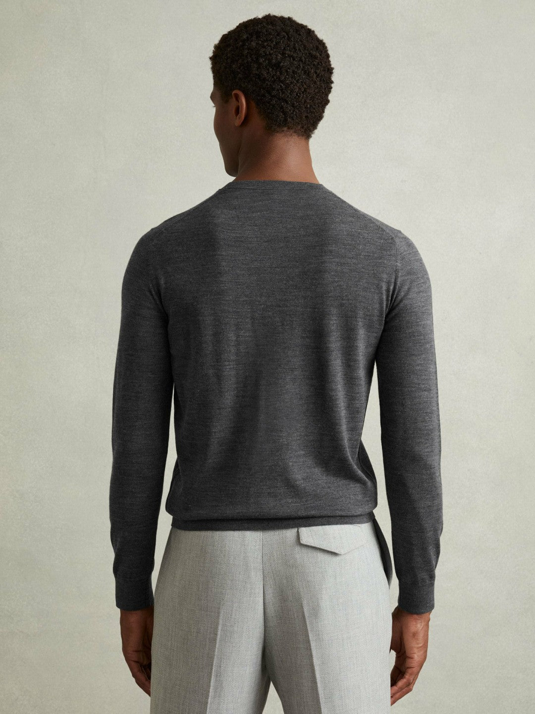 Pack of Two Merino Wool Jumpers Derby Grey Marl | Mens