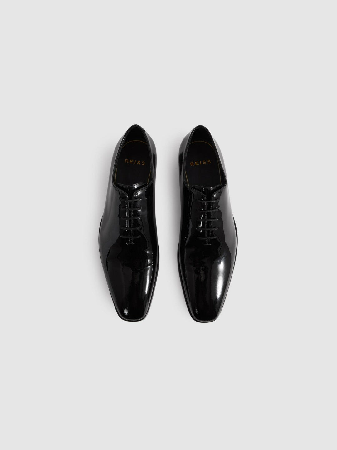Patent Leather Lace-Up Shoes Black | Mens