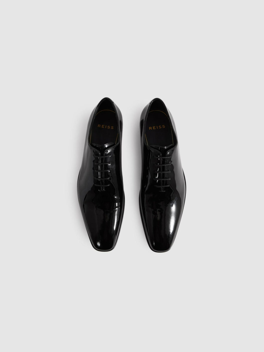 Patent Leather Lace-Up Shoes Black | Mens