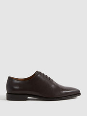 Leather Lace-Up Shoes Dark Brown | Mens