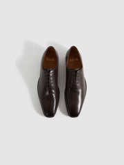 Leather Lace-Up Shoes Dark Brown | Mens