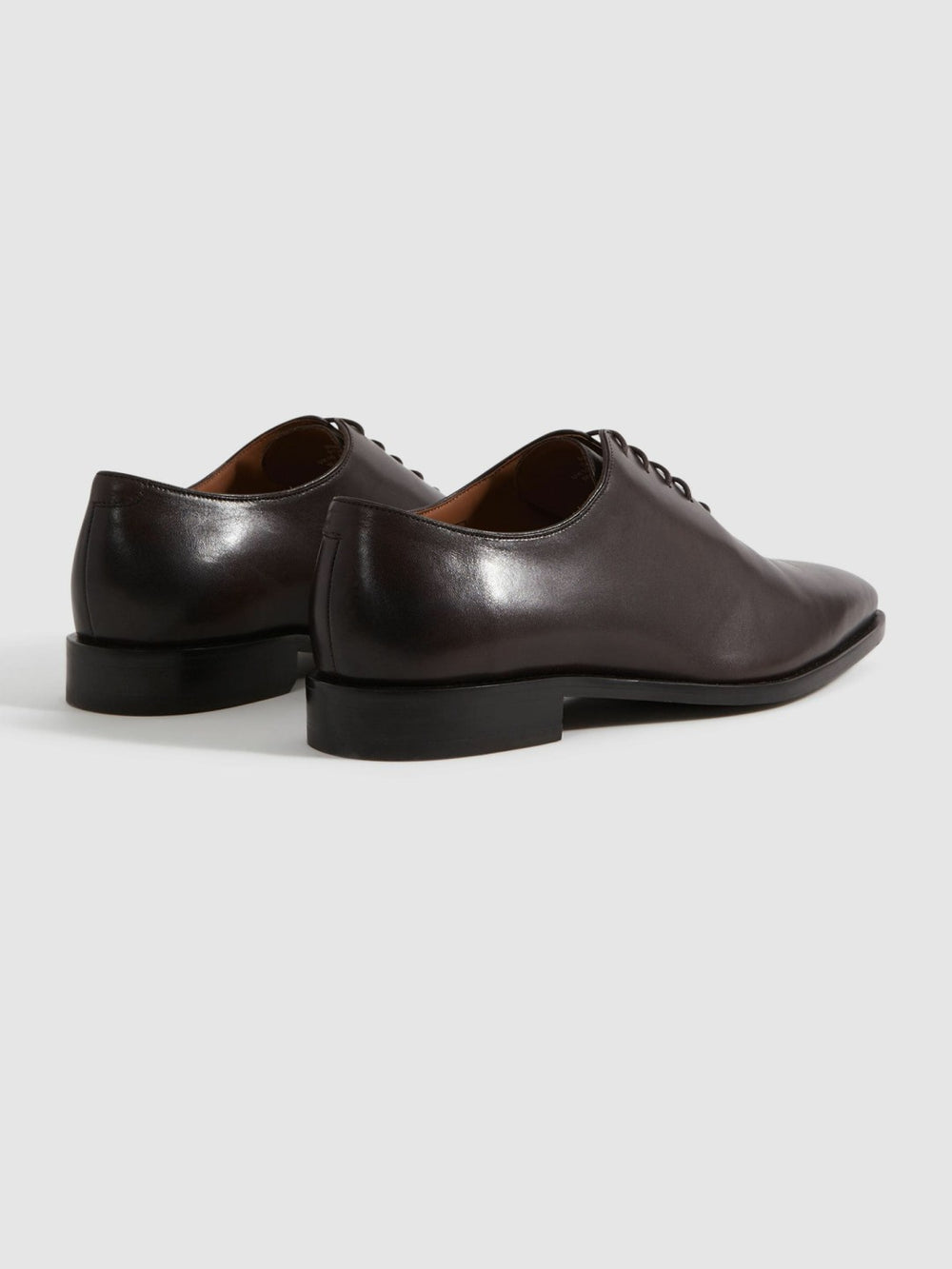 Leather Lace-Up Shoes Dark Brown | Mens