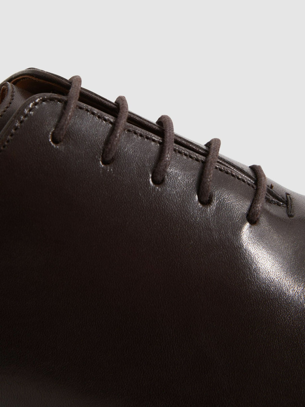 Leather Lace-Up Shoes Dark Brown | Mens