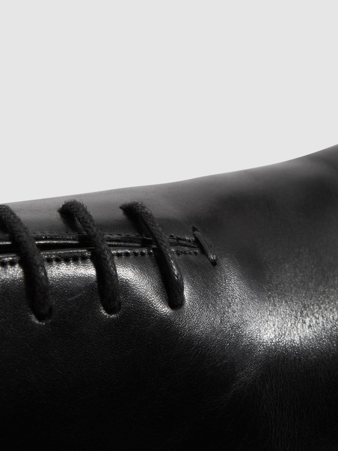 Leather Lace-Up Shoes Black | Mens
