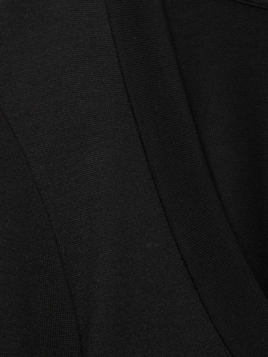 Jersey V-Neck Top Black | Womens