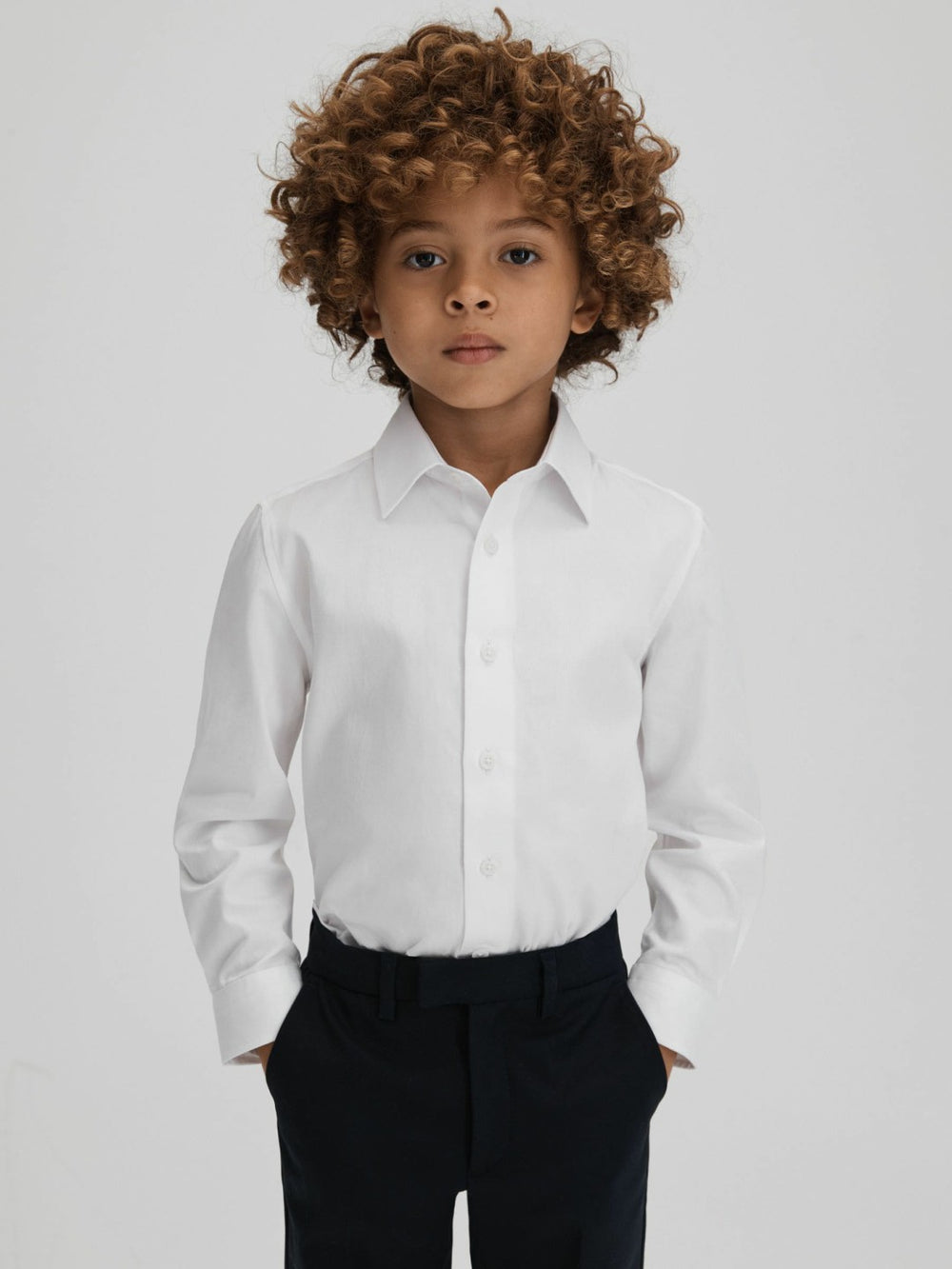 3-9 yrs Slim Fit Cotton Shirt White | Children