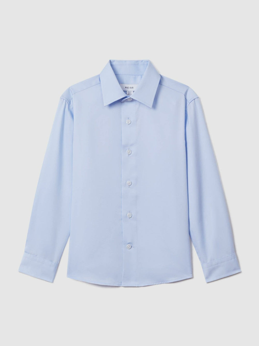 3-9 yrs Slim Fit Cotton Shirt Soft Blue | Children