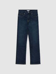 Good American Slim Fit Cropped Jeans Blue | Womens