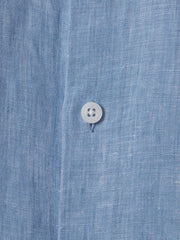 3-9 yrs Striped Linen Cutaway Collar Shirt Sky Blue | Children
