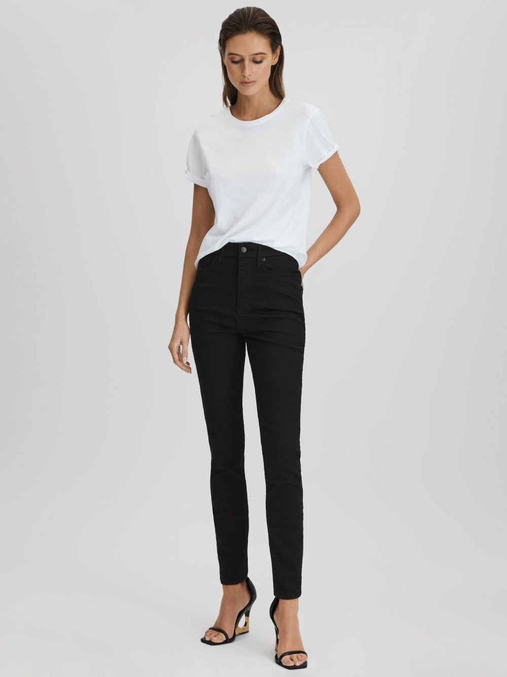 Good American Ultra High Skinny Jeans Black | Womens