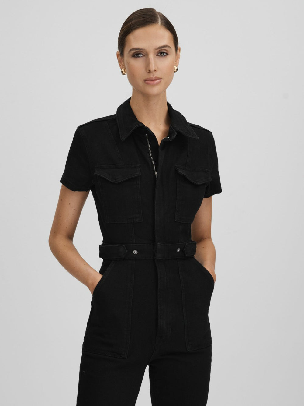 Good American Denim Jumpsuit Black | Womens