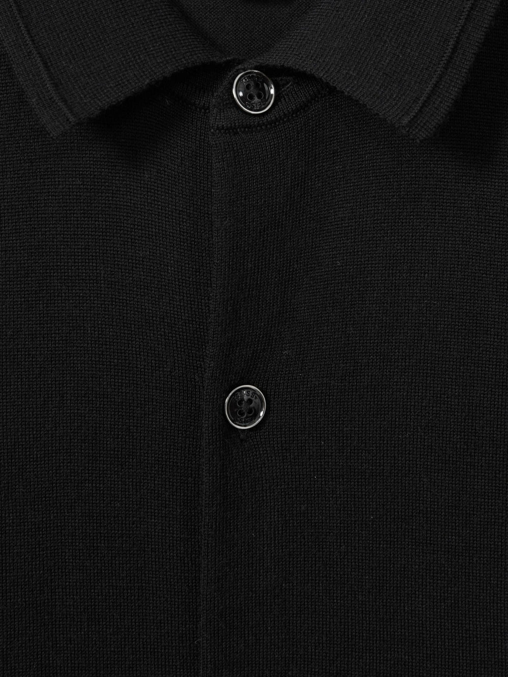 Merino Wool Button-Through Cardigan Black | Mens