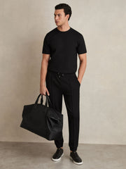 Interlock Jersey Crew Neck T-Shirt Black | Mens