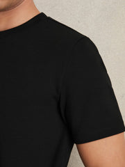 Interlock Jersey Crew Neck T-Shirt Black | Mens