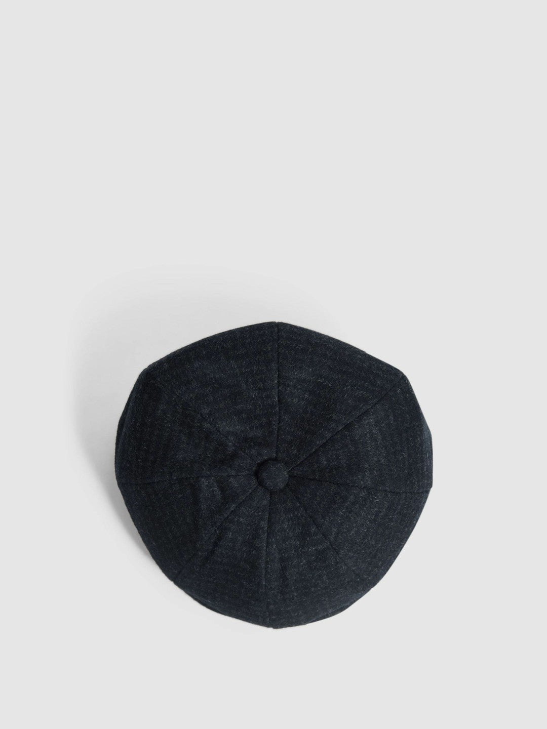 Wool Blend Baker Boy Cap Navy | Mens