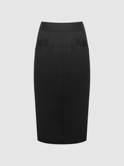 Tailored Pencil Skirt Black | Womens