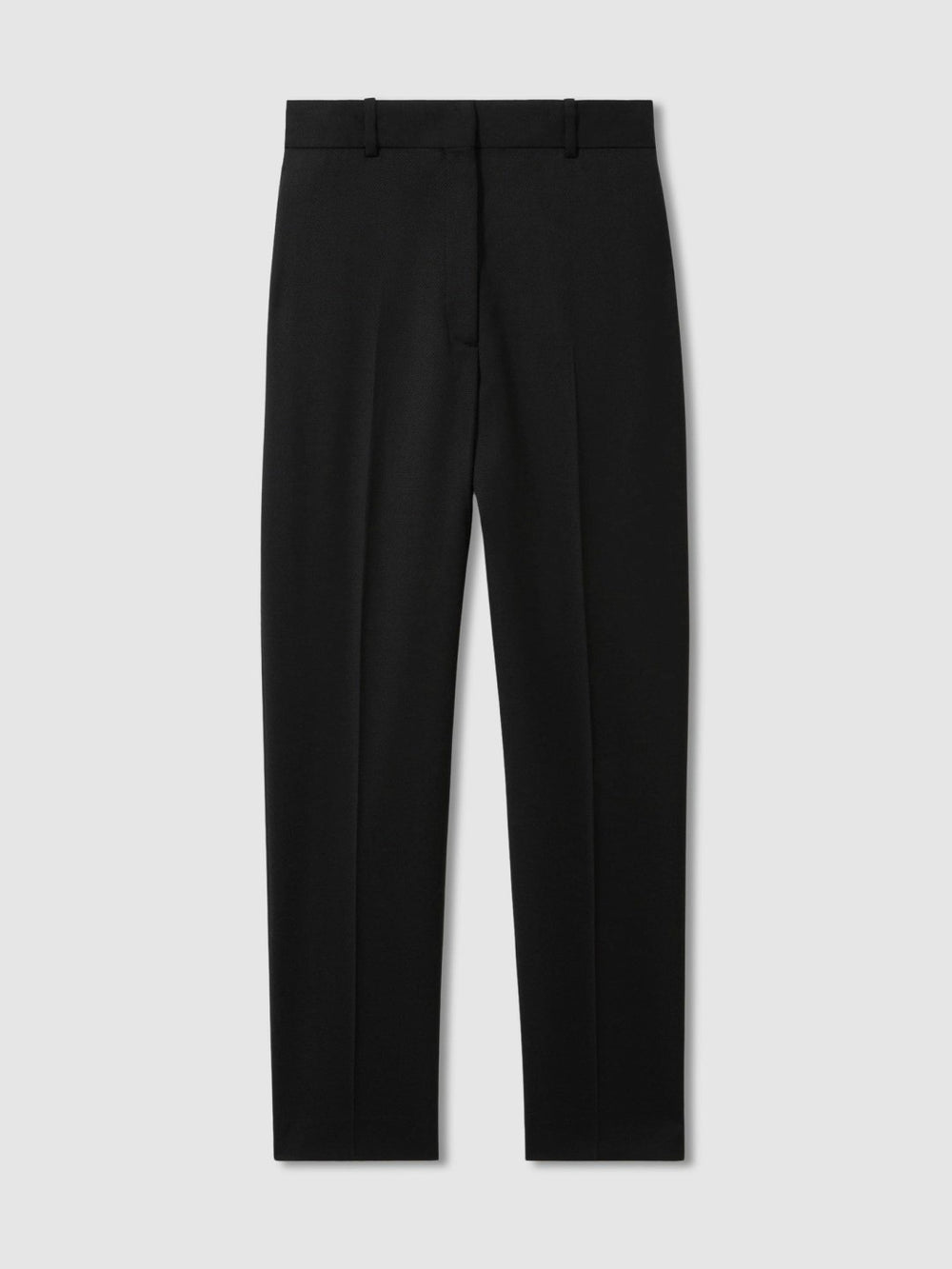 Wool Blend Tapered Suit Trousers Black | Womens