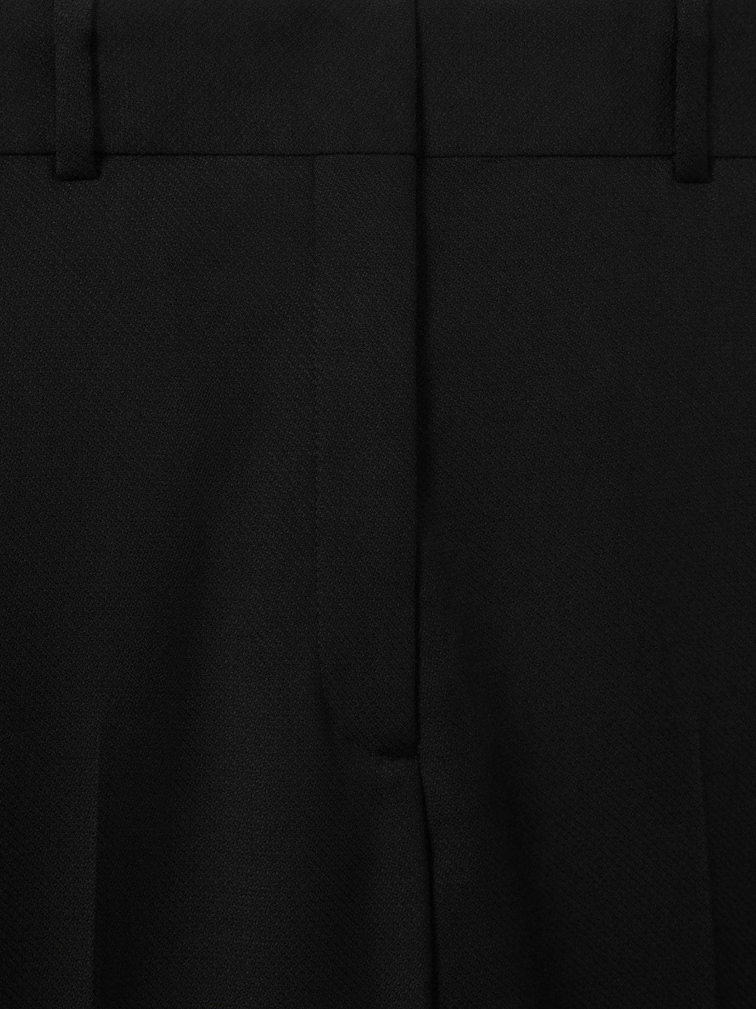 Wool Blend Tapered Suit Trousers Black | Womens