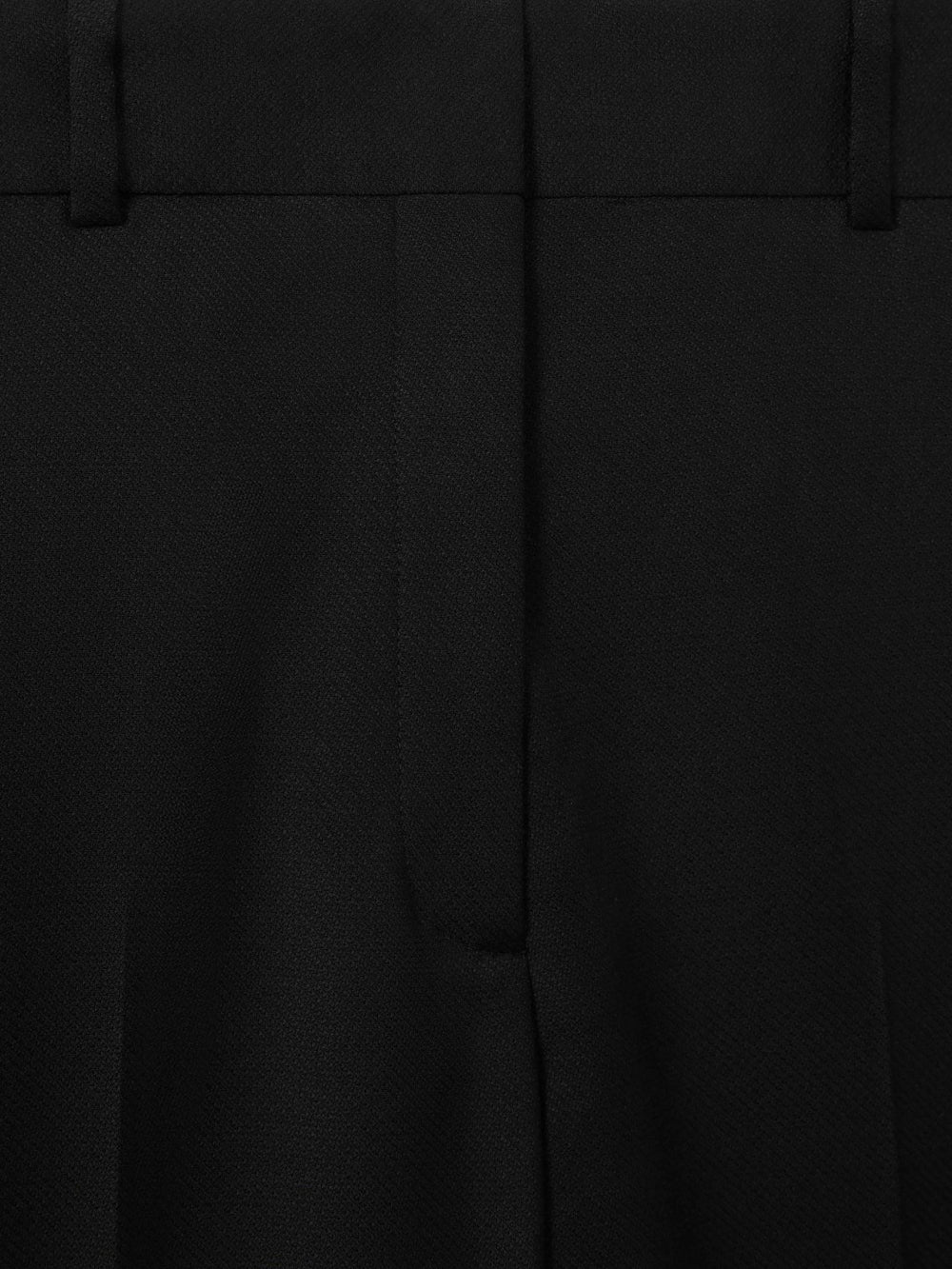 Wool Blend Tapered Suit Trousers Black | Womens