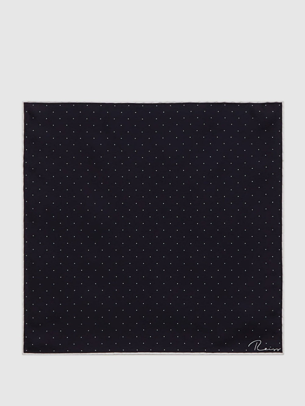 Polka Dot Silk Pocket Square Navy | Mens