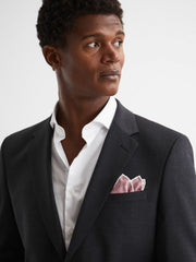 Plain Silk Pocket Square Pink | Mens