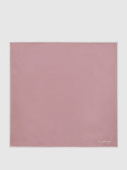 Plain Silk Pocket Square Pink | Mens