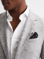 Plain Silk Pocket Square Black | Mens