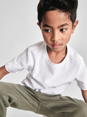 4-9 yrs Crew Neck T-Shirt White | Children