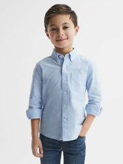 4-9 yrs Button Down Oxford Shirt Soft Blue | Children