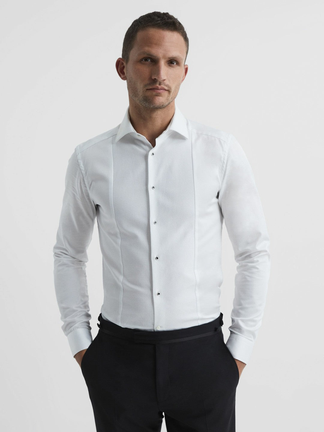 Slim Fit Dinner Shirt White | Mens