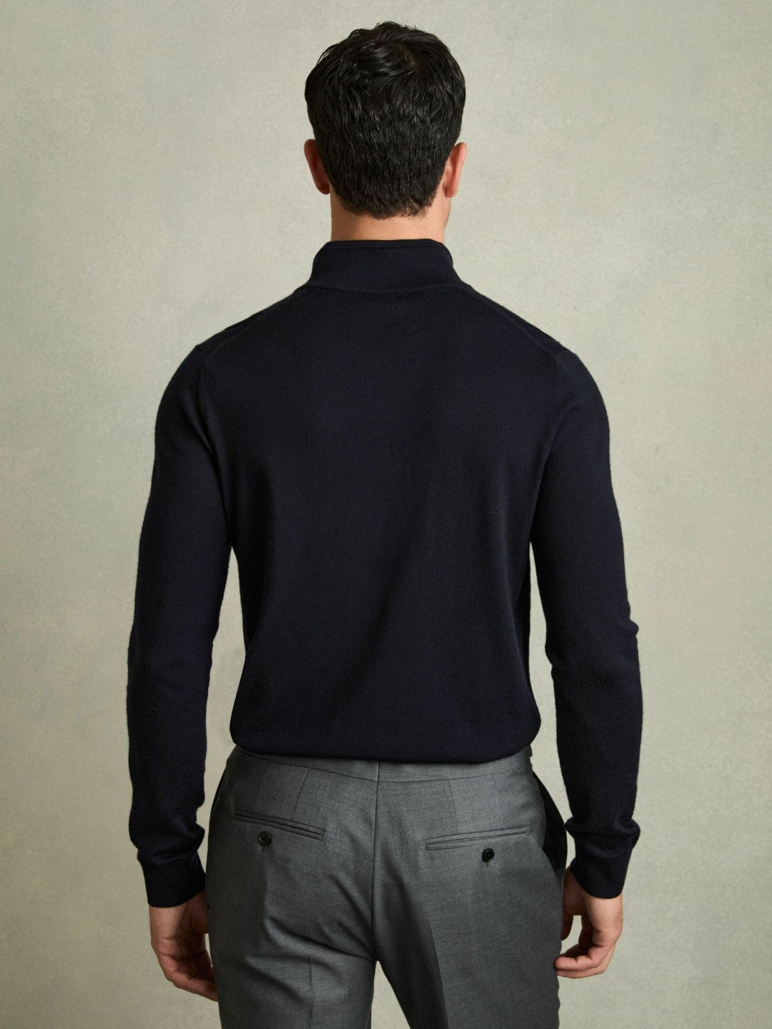 Merino Wool Half-Zip Jumper  | Mens