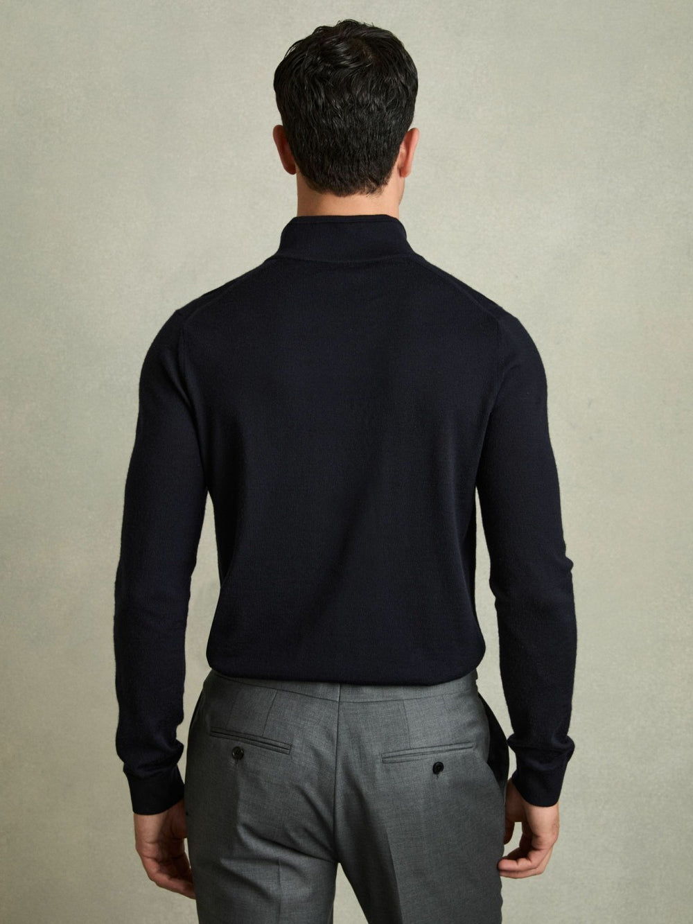 Merino Wool Half-Zip Jumper  | Mens