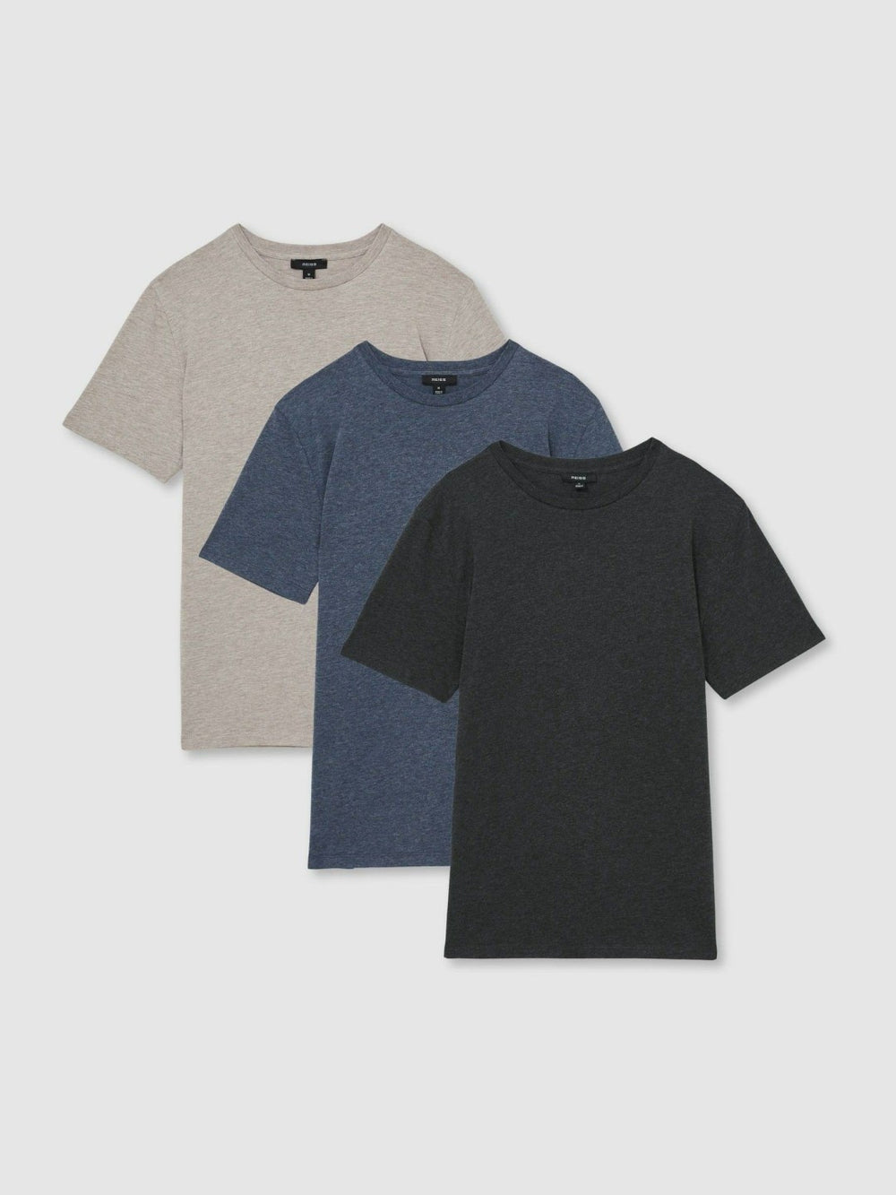 Cotton-Jersey Crew-Neck T-shirts 3 Pack Multi Melange | Mens