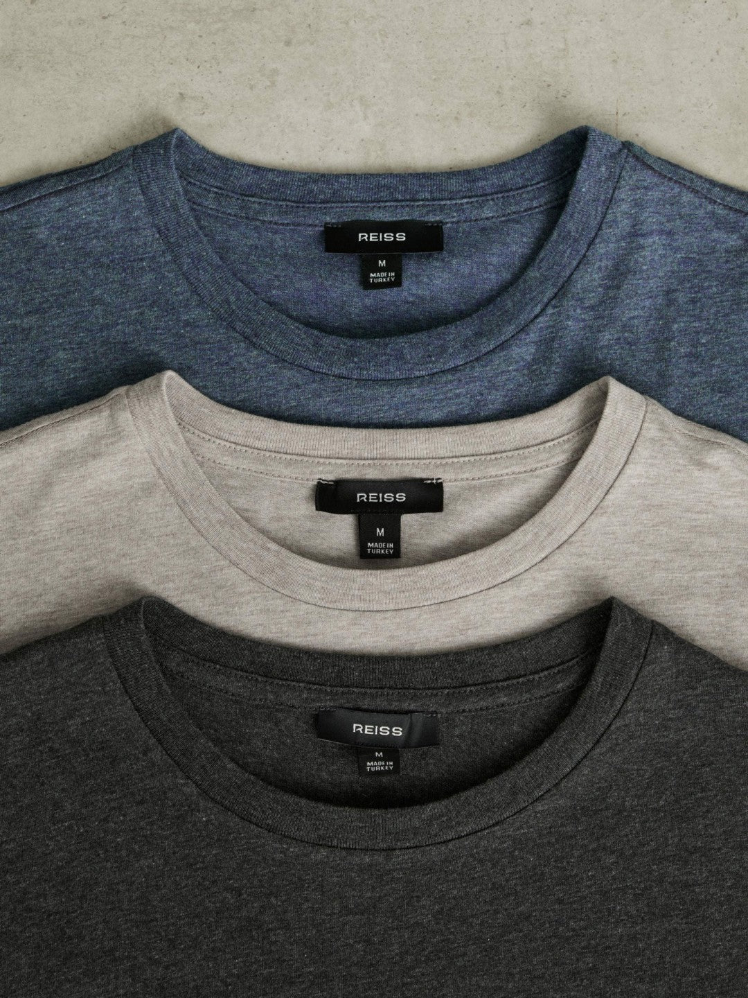 Cotton-Jersey Crew-Neck T-shirts 3 Pack Multi Melange | Mens