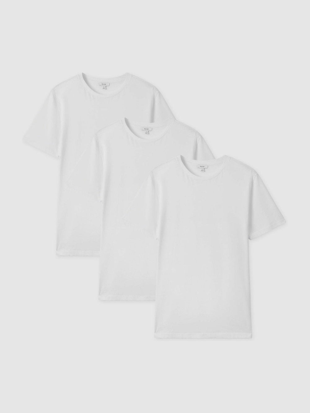 Cotton-Jersey Crew-Neck T-shirts 3 Pack White | Mens