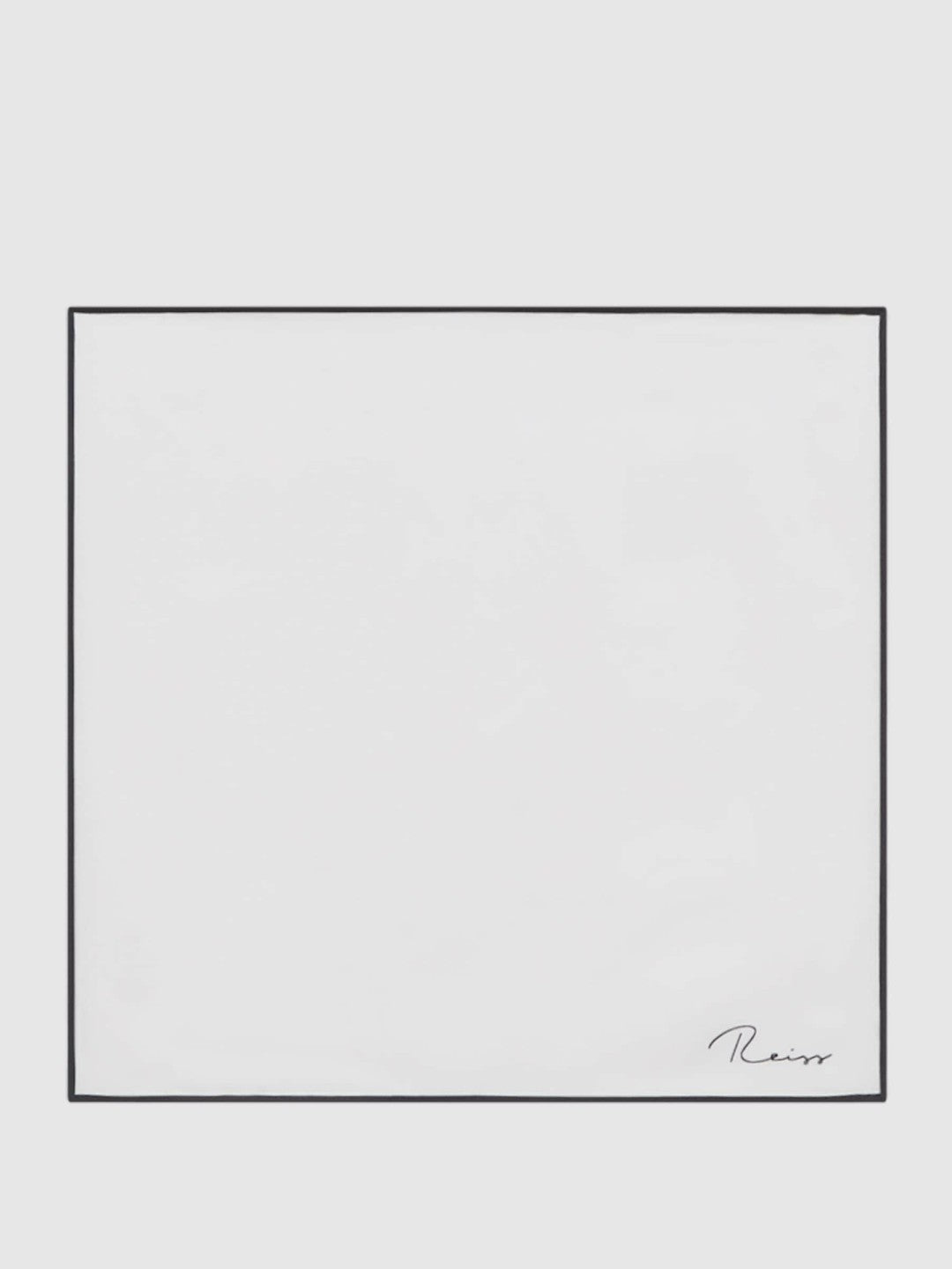 Plain Silk Pocket Square White | Mens