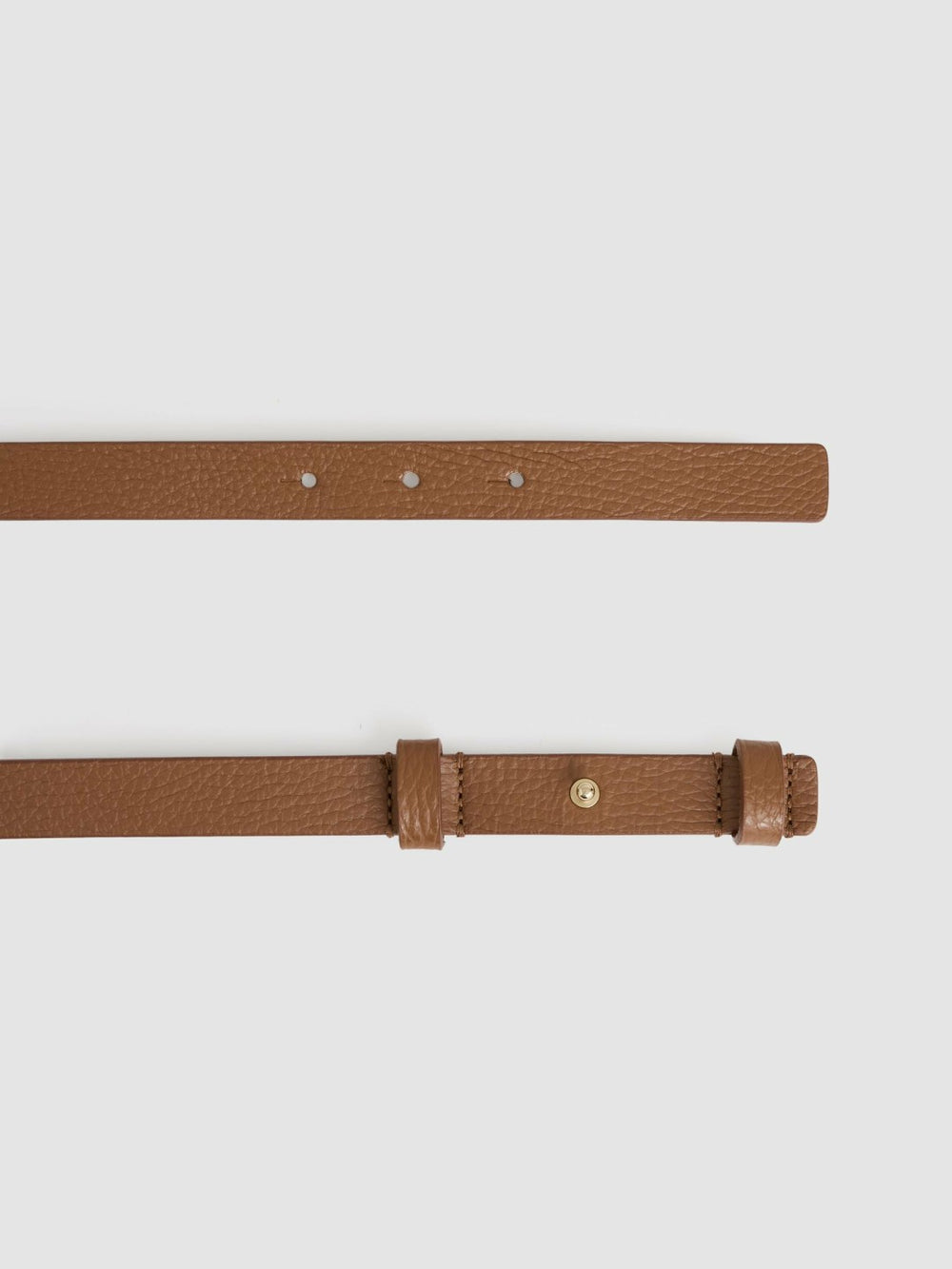 Leather Square Hinge Belt Tan | Womens