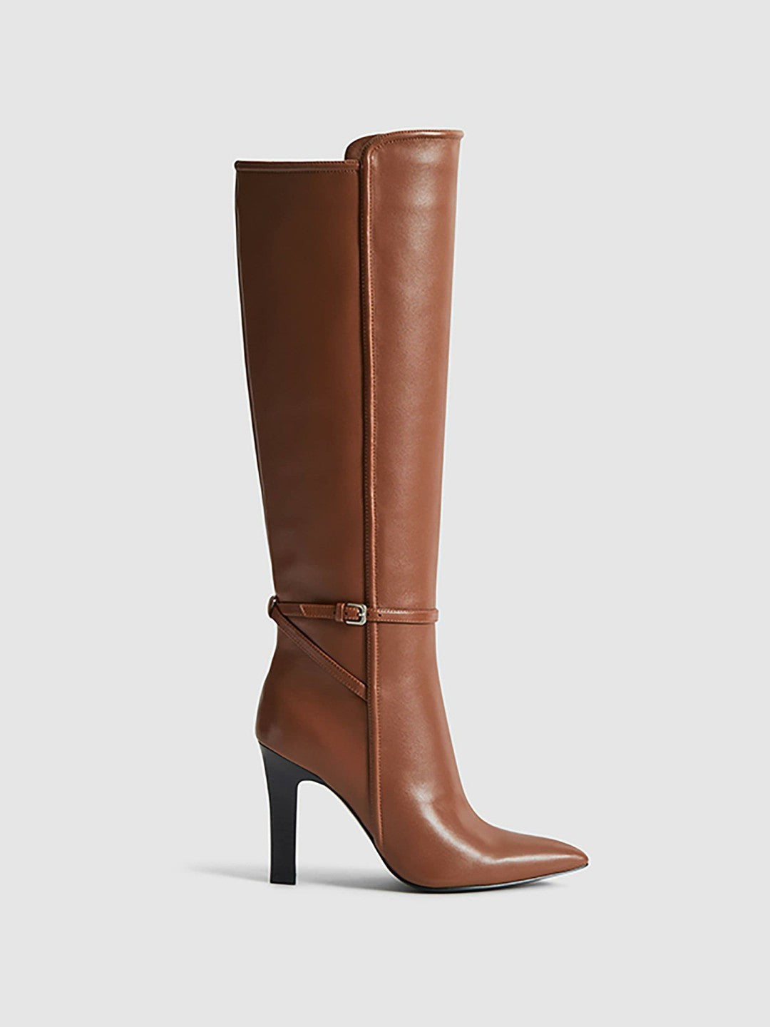 Leather Knee High Boots Tan | Womens