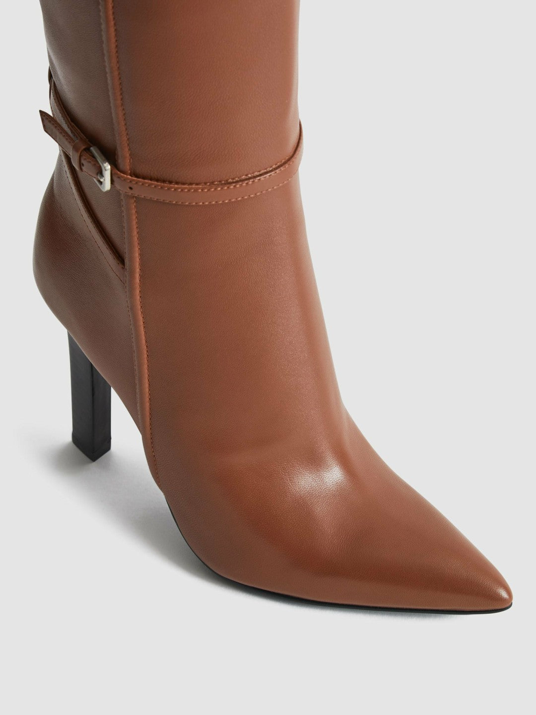 Leather Knee High Boots Tan | Womens