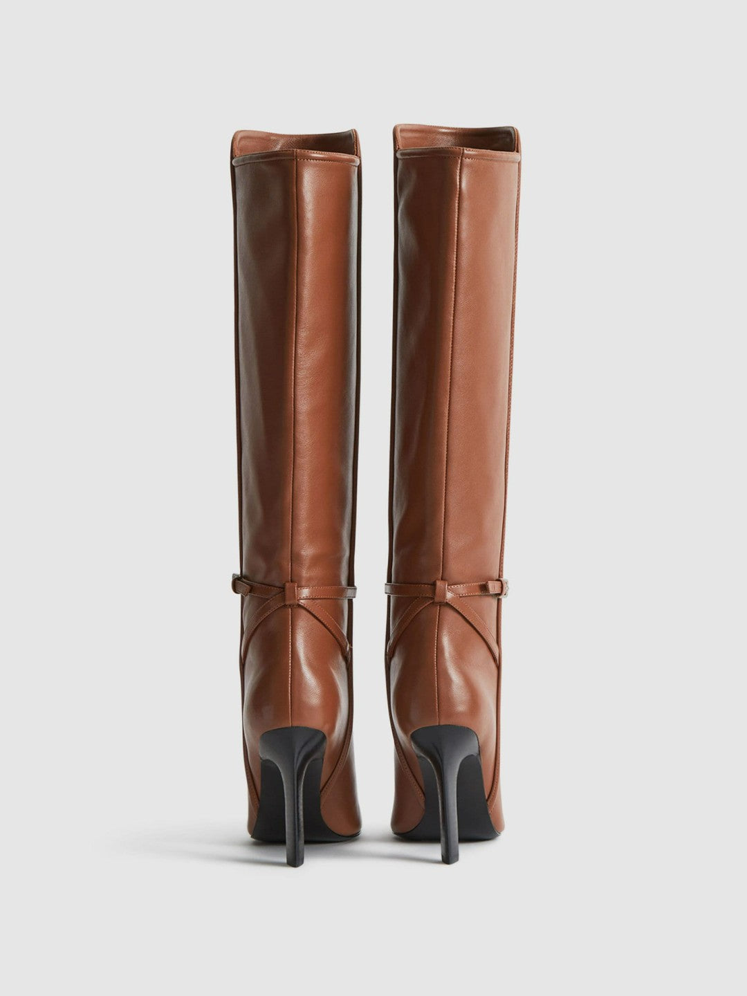 Leather Knee High Boots Tan | Womens