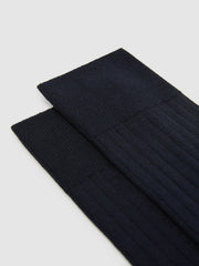 Ribbed Socks Navy | Mens