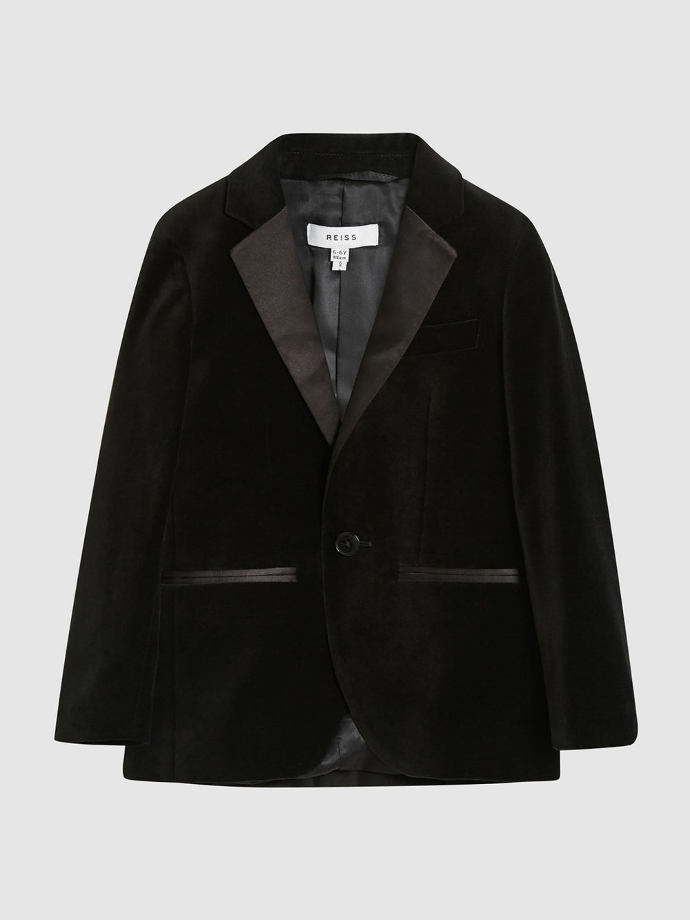 4-9 yrs Single Breasted Velvet Blazer Black | Children