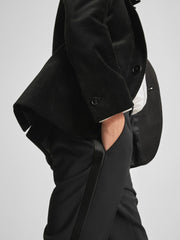 4-9 yrs Single Breasted Velvet Blazer Black | Children