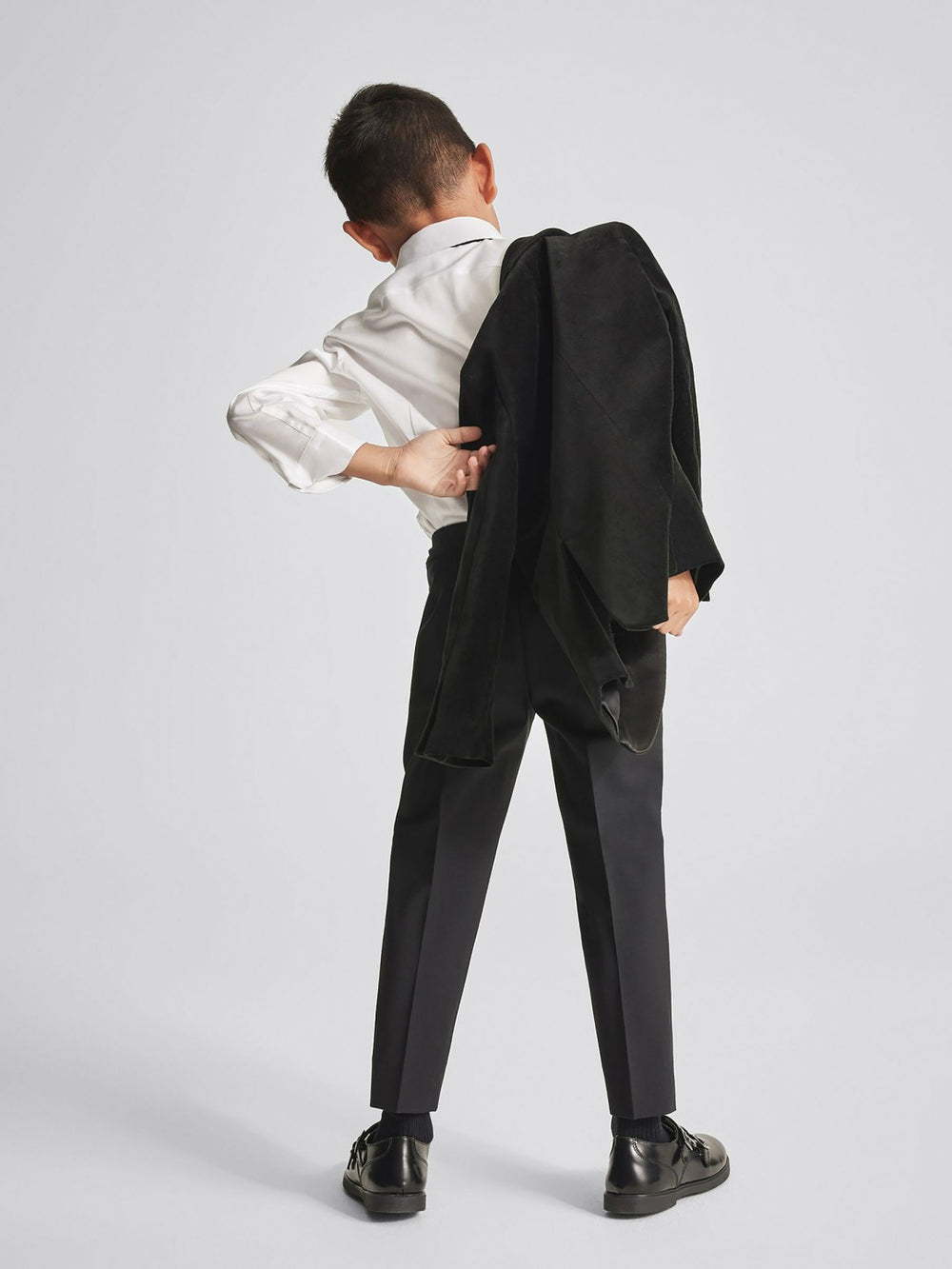 4-9 yrs Single Breasted Velvet Blazer Black | Children